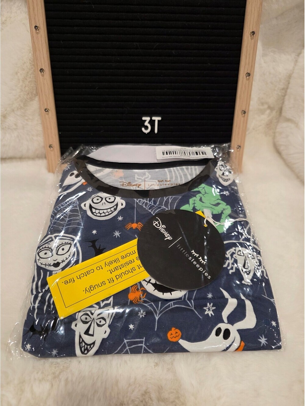 Little Sleepies Nightmare Before Christmas SHORT sleeve PJ set. 3T